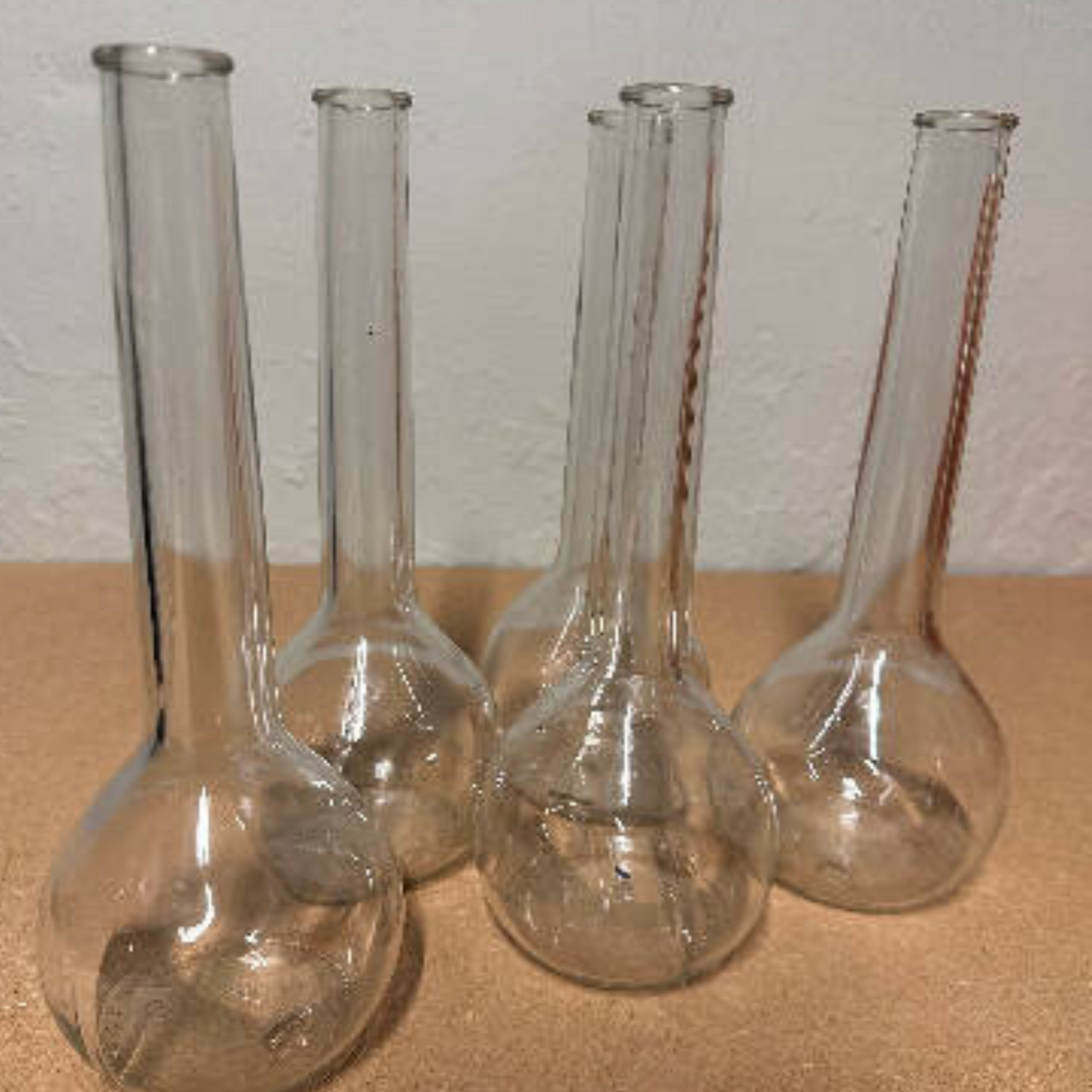 5 fioles en verre