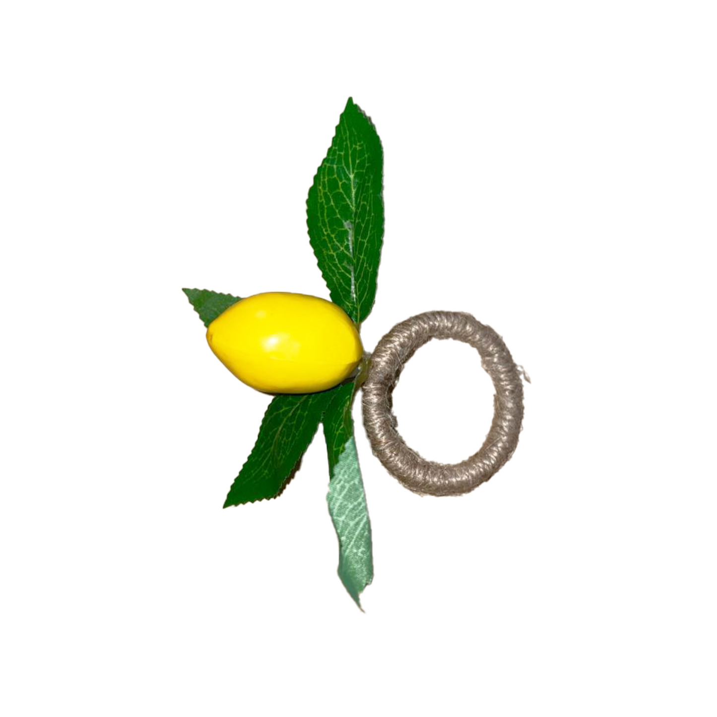 Lot de 10 ronds de serviette citron jaune