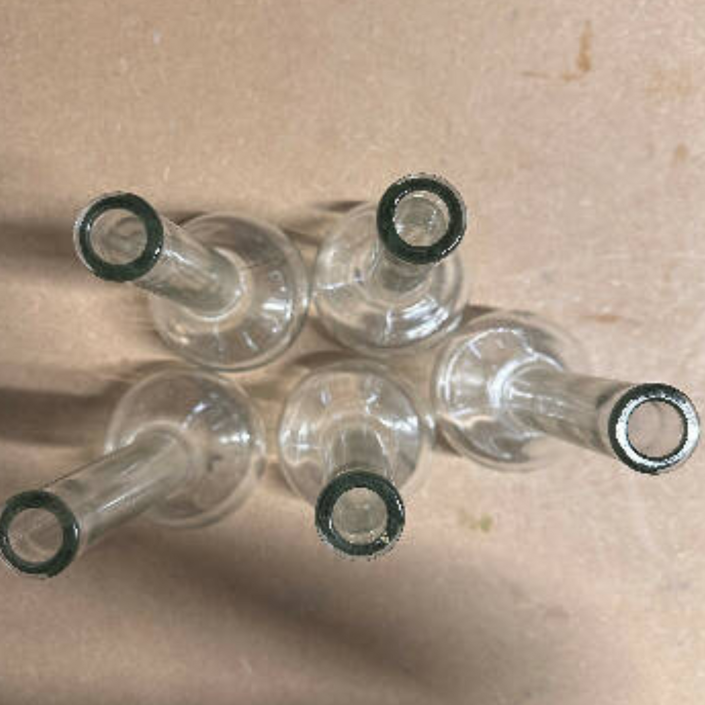 5 fioles en verre