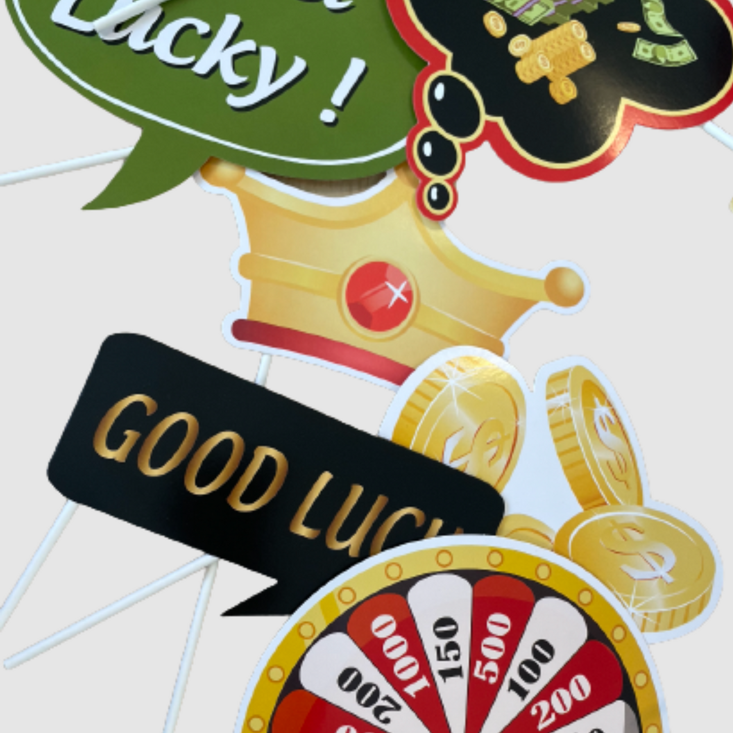 Lot 25 accessoires Photobooth "casino"