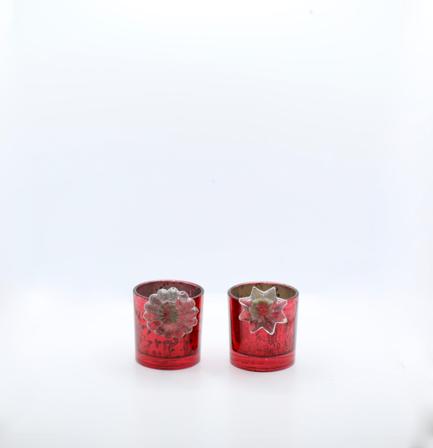Lot de 6 photophores rouges