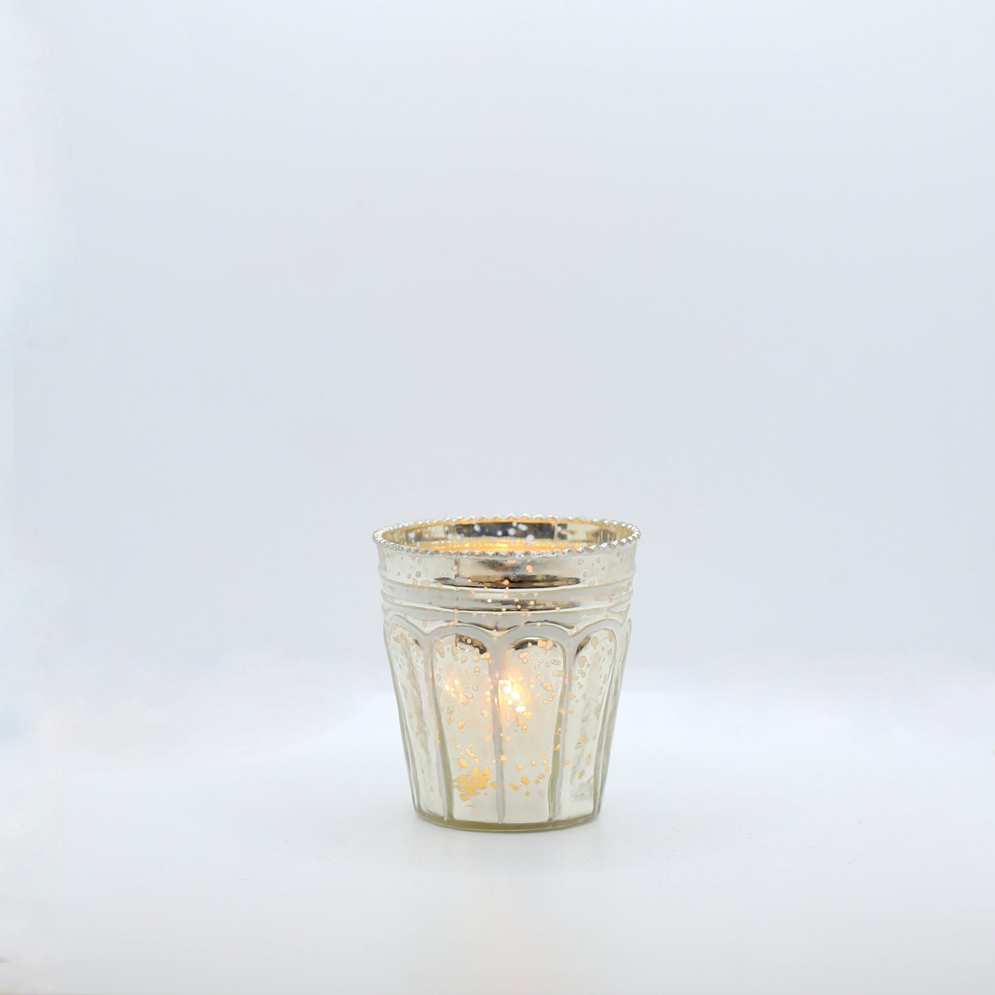 Lot de 4 photophores argents