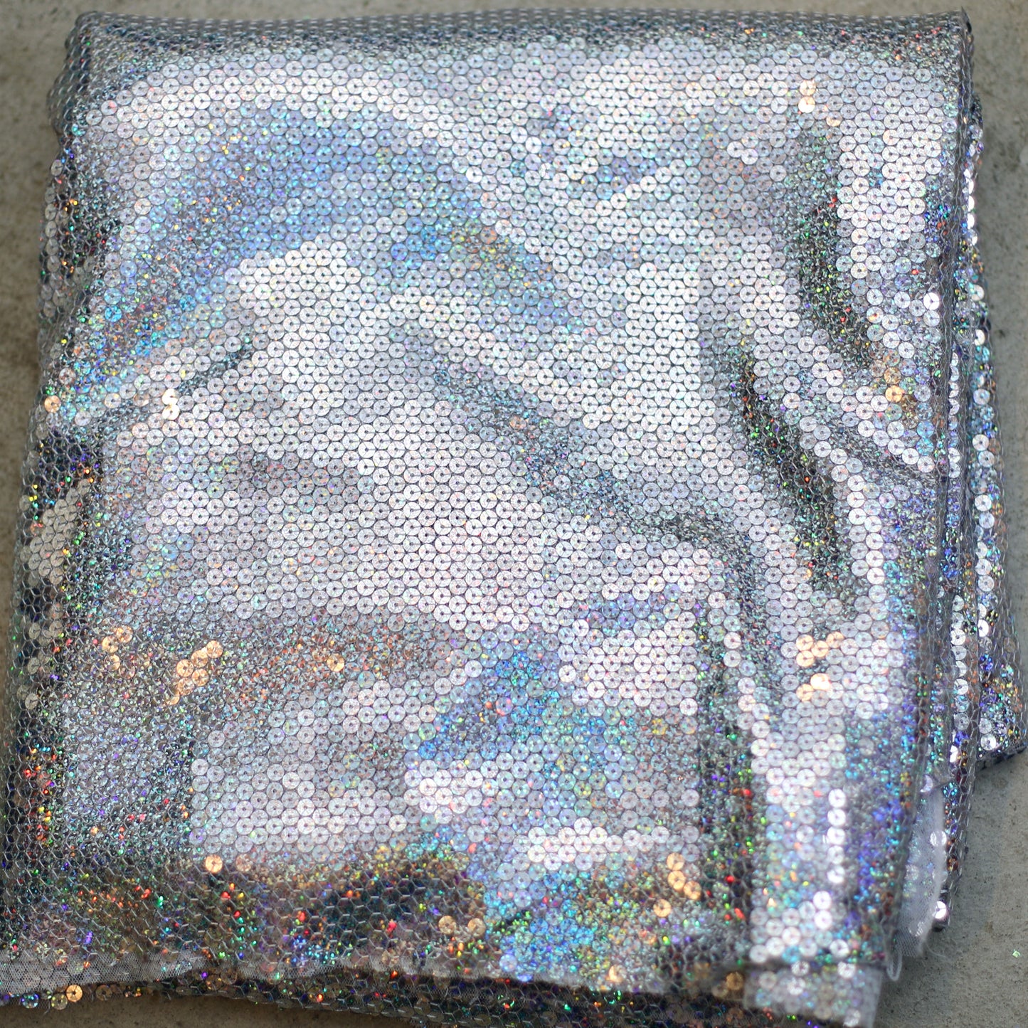 Nappe paillette argentée