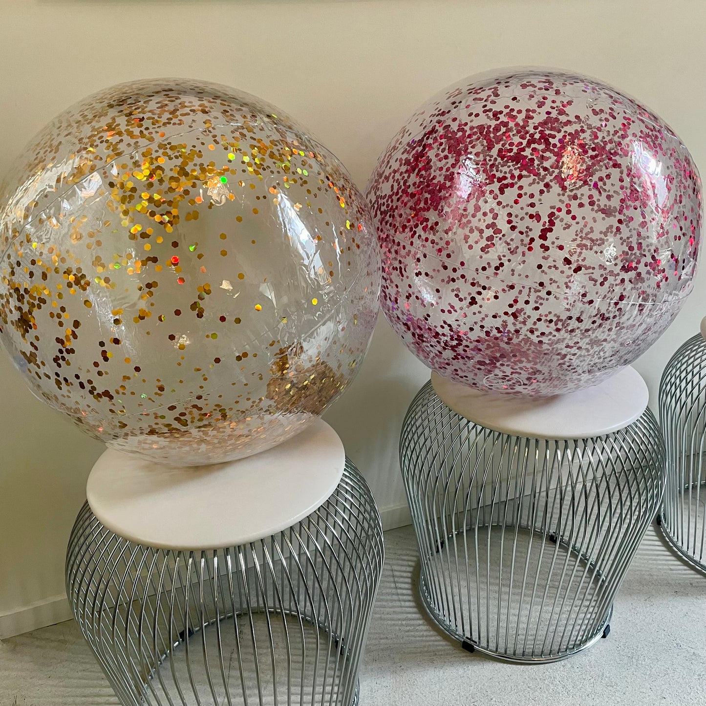 Lot de 4 ballons gonflables à paillette