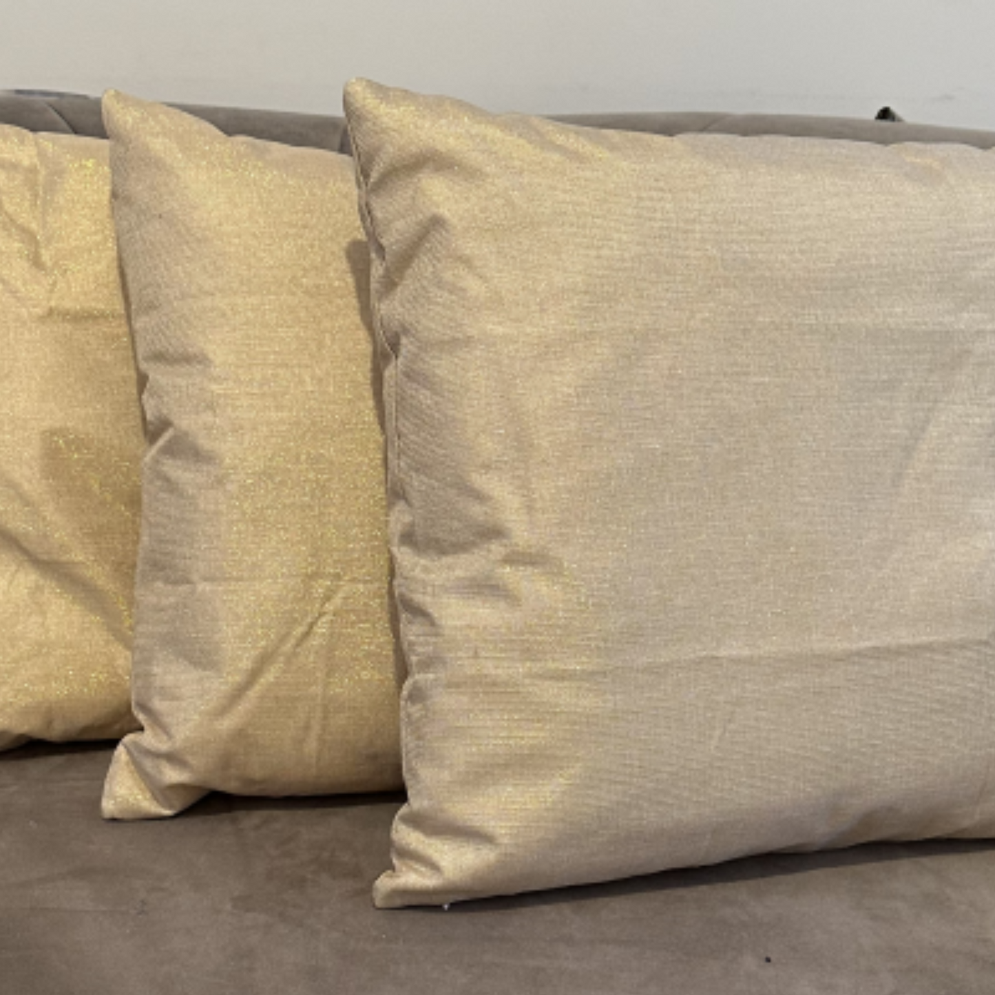 Lot de 6 coussins beige/ or