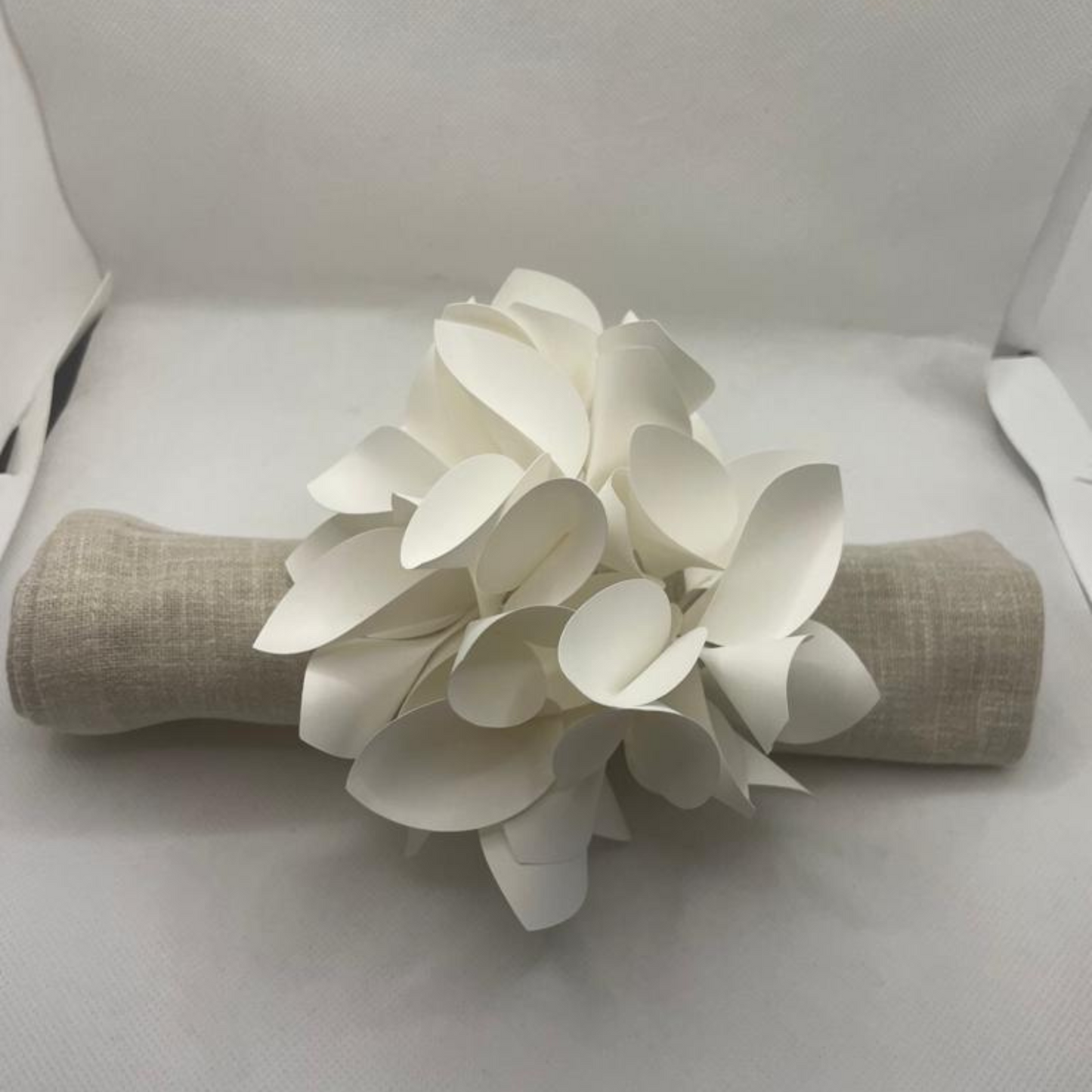 Ronds de serviette BLANC ou DORE table de Noël (lot de 10)