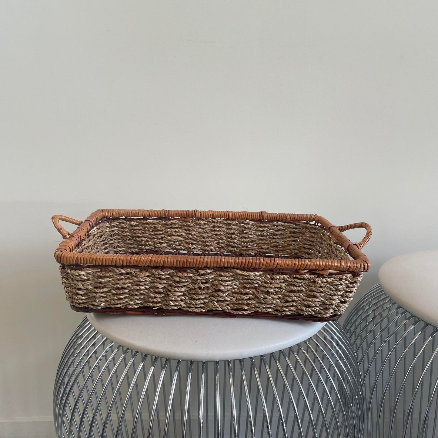Panier en osier rectangle