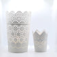 Lot de 10 Bougeoirs blancs