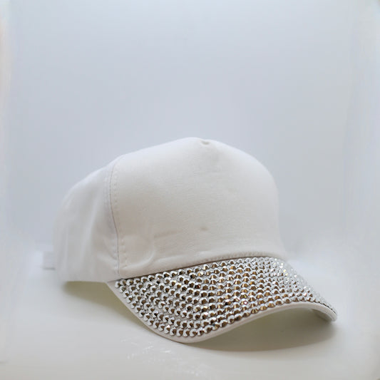 Lot de 17 casquettes strass blancs