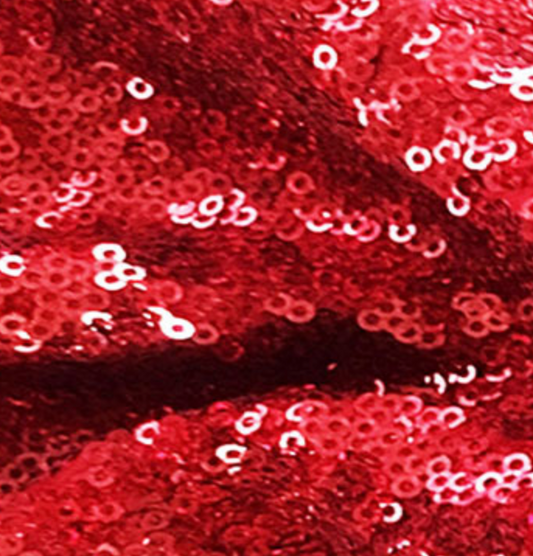 Nappe à paillettes rouge