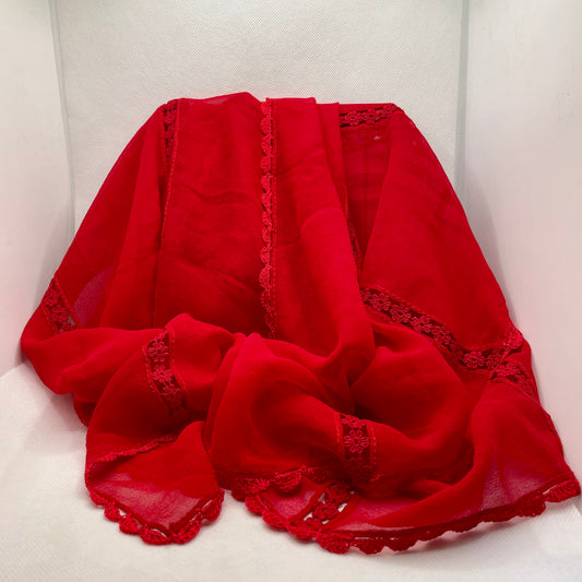 Lot de 8 foulards rouges