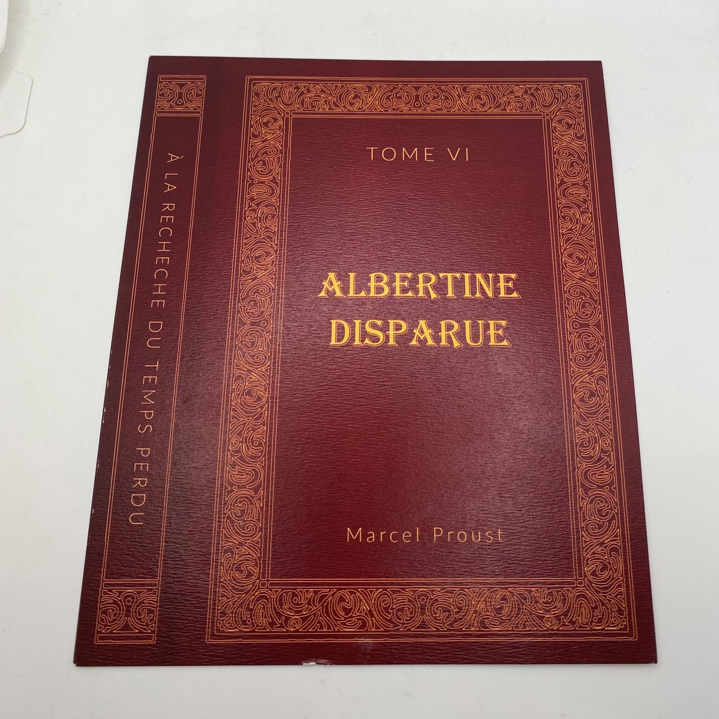 Lot de 4 noms de table Russe couverture livre Marcel Proust