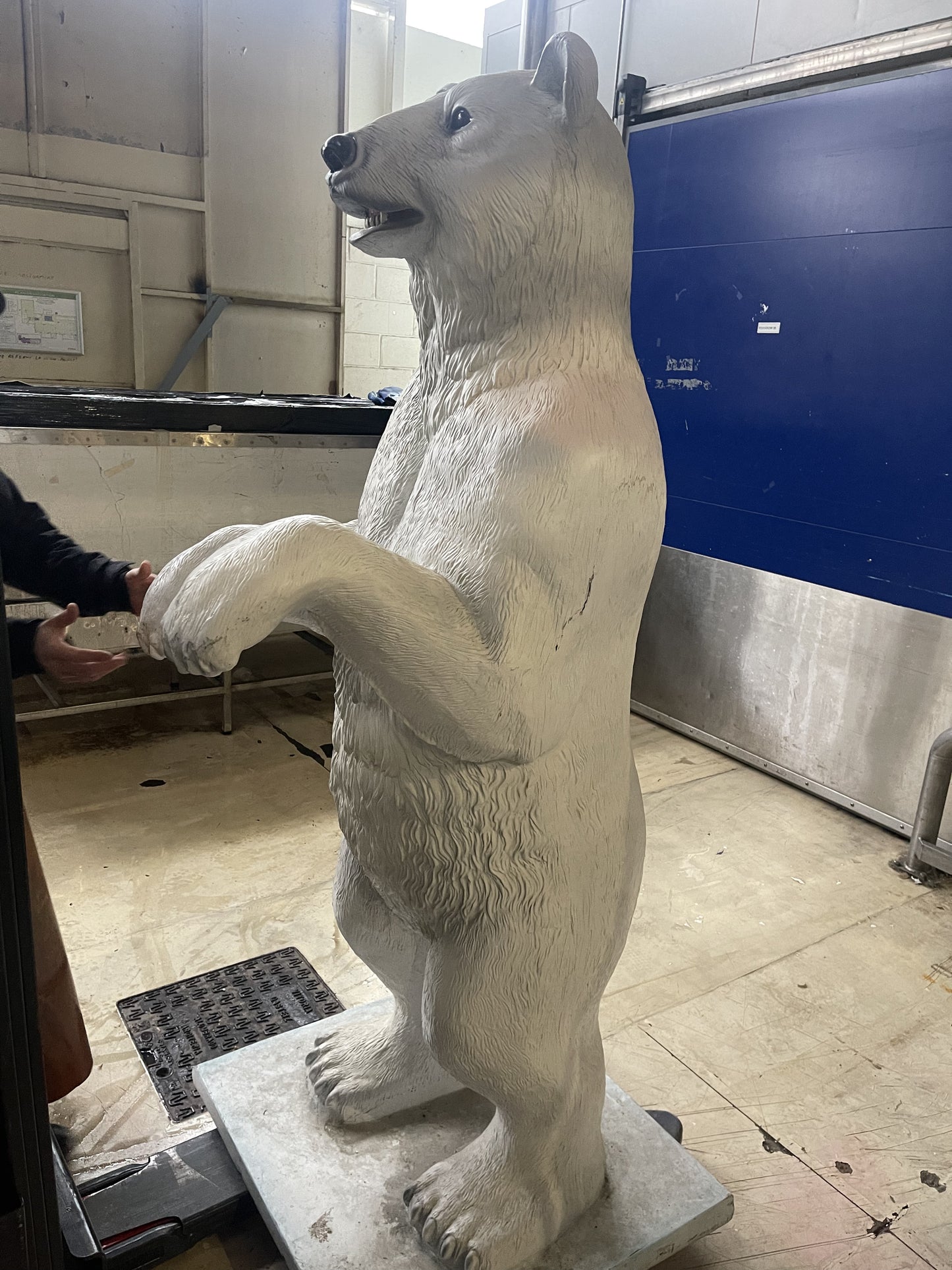 Statues 54/33/23/7 cm moule blanc sculpture ours décor fait à la
