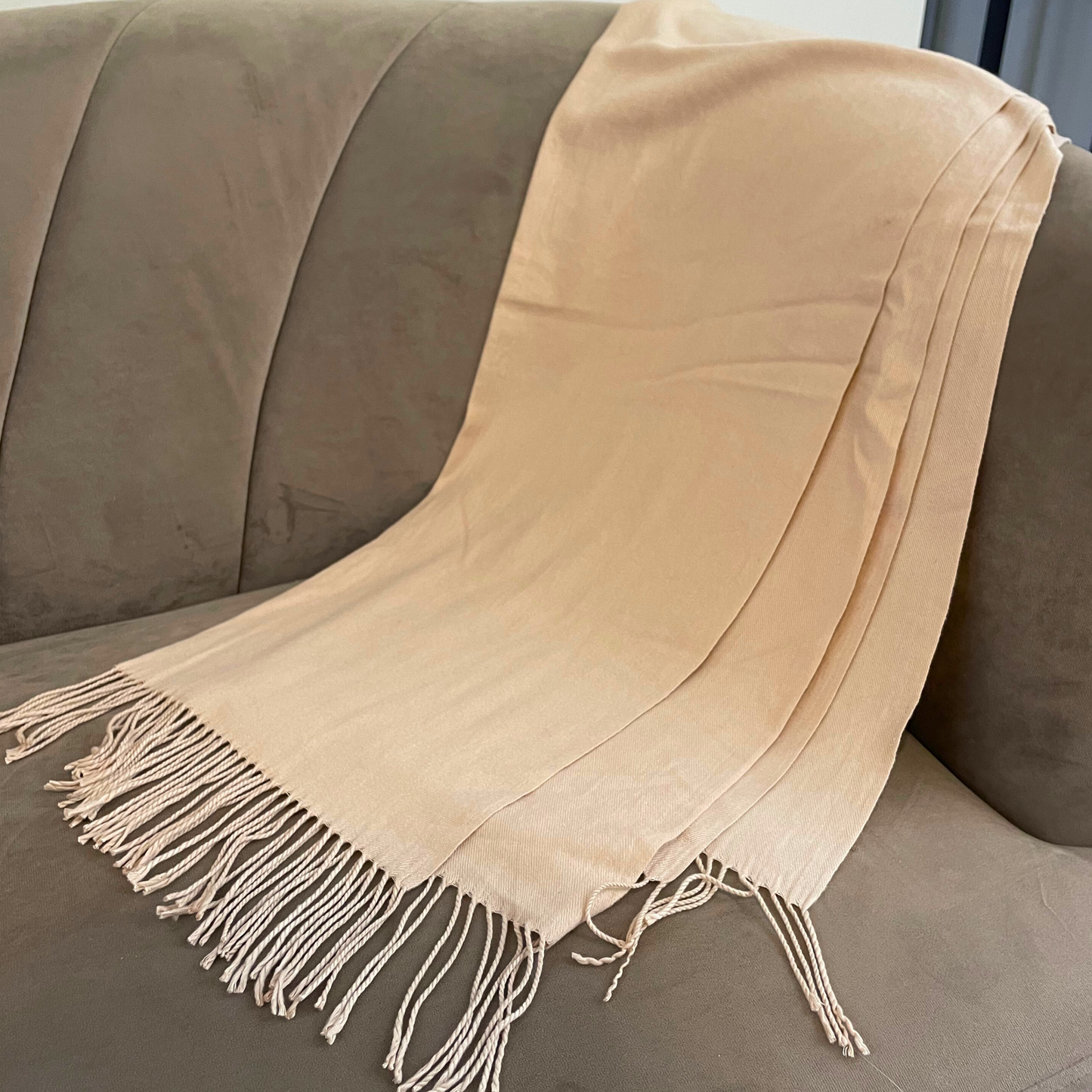 4 pashminas beige